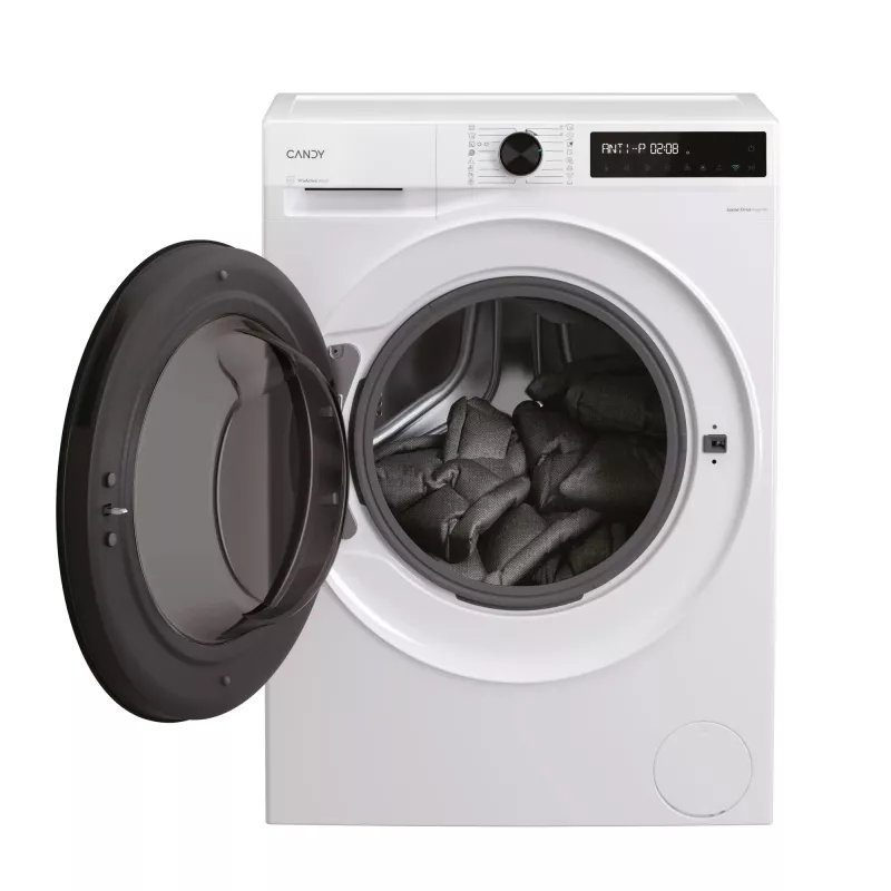 Candy BWR 485SBL6-S skalbyklė su džiovinimo funkcija, laisvai pastatoma, priekinio pakrovimo, balta