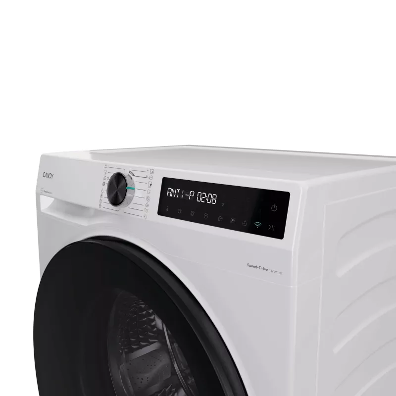 Candy BWR 485SBL6-S skalbyklė su džiovinimo funkcija, laisvai pastatoma, priekinio pakrovimo, balta