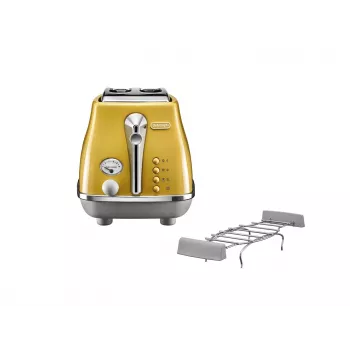 De’Longhi Icona Capitals skrudintuvas 2 griežinėliai 900 W geltonas
