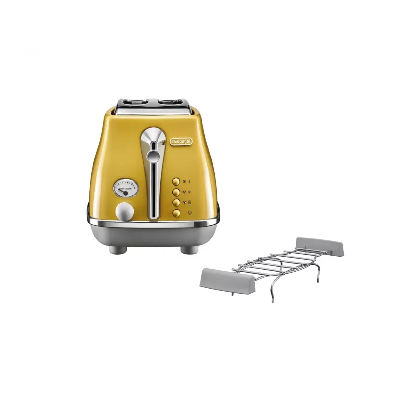 De’Longhi Icona Capitals skrudintuvas 2 griežinėliai 900 W geltonas