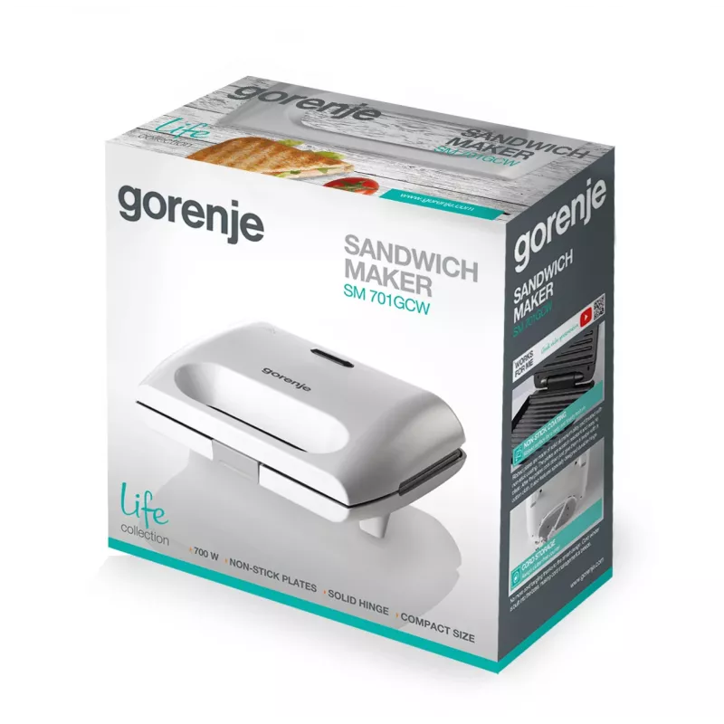 Gorenje SM701GCW kontaktinė grilio keptuvė