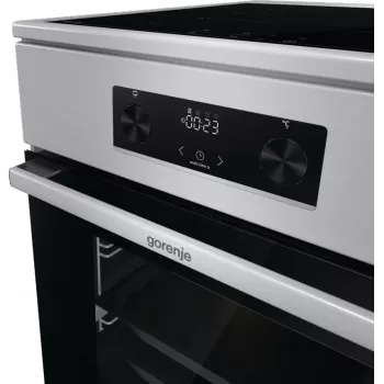 Gorenje 740742 laisvai pastatoma viryklė, juoda, nerūdijantis plienas