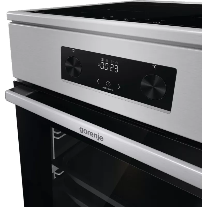 Gorenje 740742 laisvai pastatoma viryklė, juoda, nerūdijantis plienas