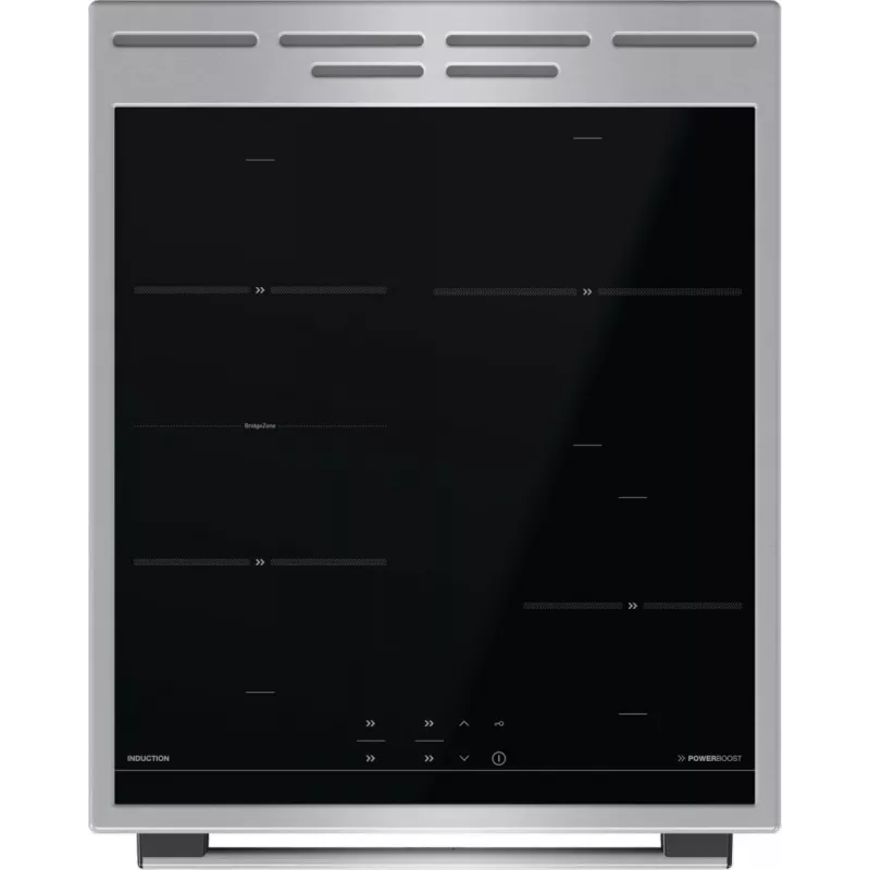 Gorenje 740742 laisvai pastatoma viryklė, juoda, nerūdijantis plienas