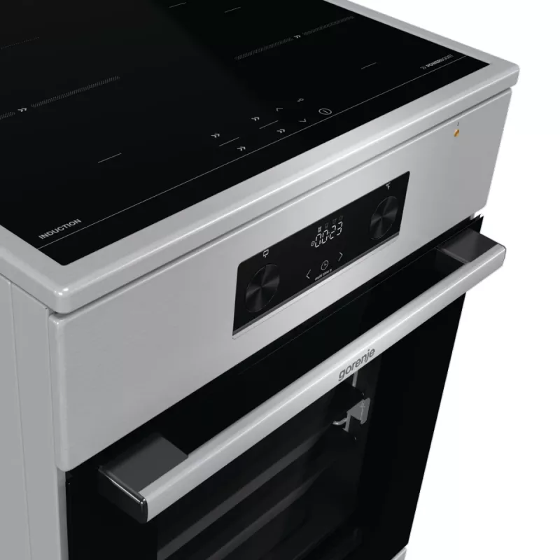 Gorenje 740742 laisvai pastatoma viryklė, juoda, nerūdijantis plienas