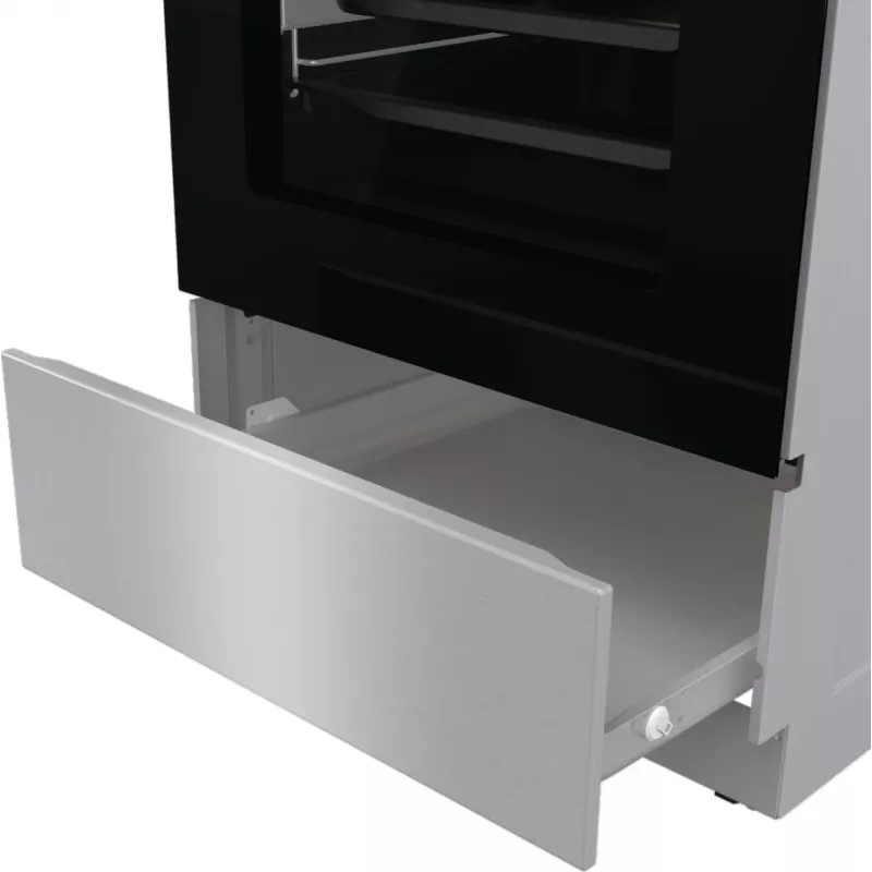 Gorenje 740742 laisvai pastatoma viryklė, juoda, nerūdijantis plienas