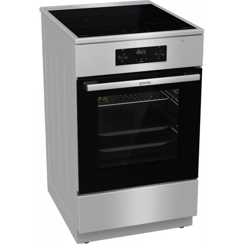 Gorenje 740742 laisvai pastatoma viryklė, juoda, nerūdijantis plienas