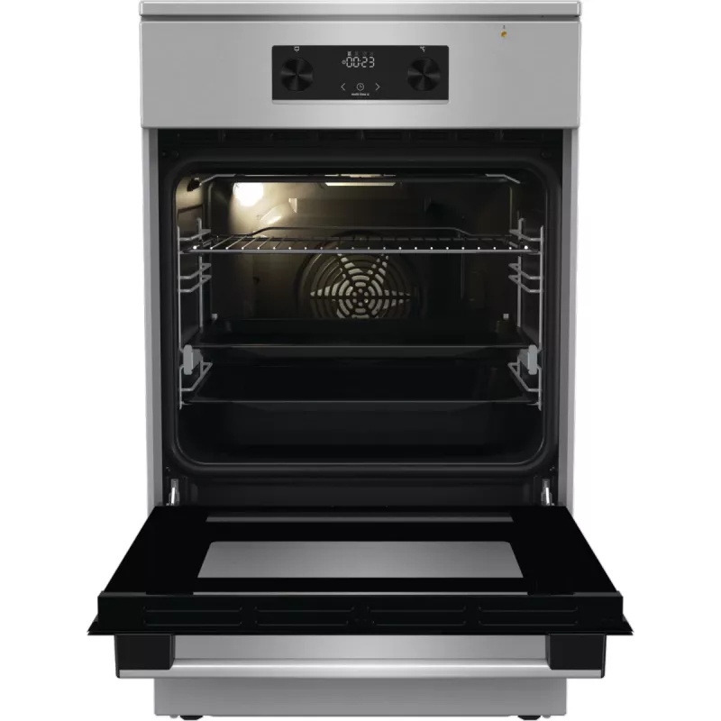 Gorenje 740742 laisvai pastatoma viryklė, juoda, nerūdijantis plienas