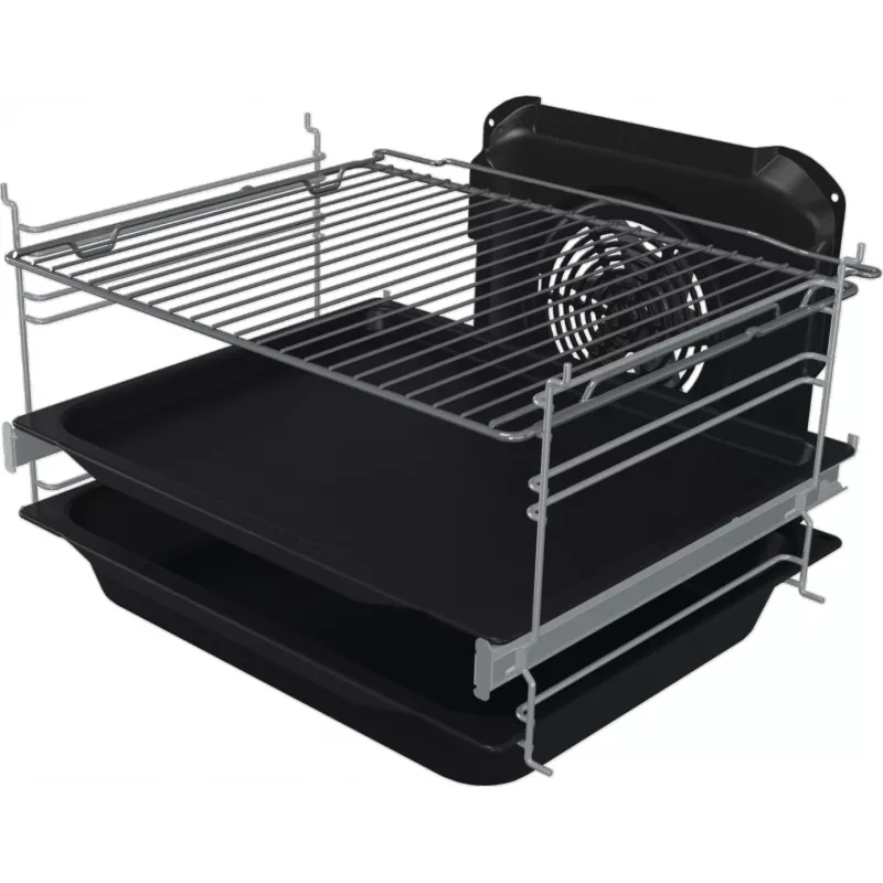Gorenje 740742 laisvai pastatoma viryklė, juoda, nerūdijantis plienas