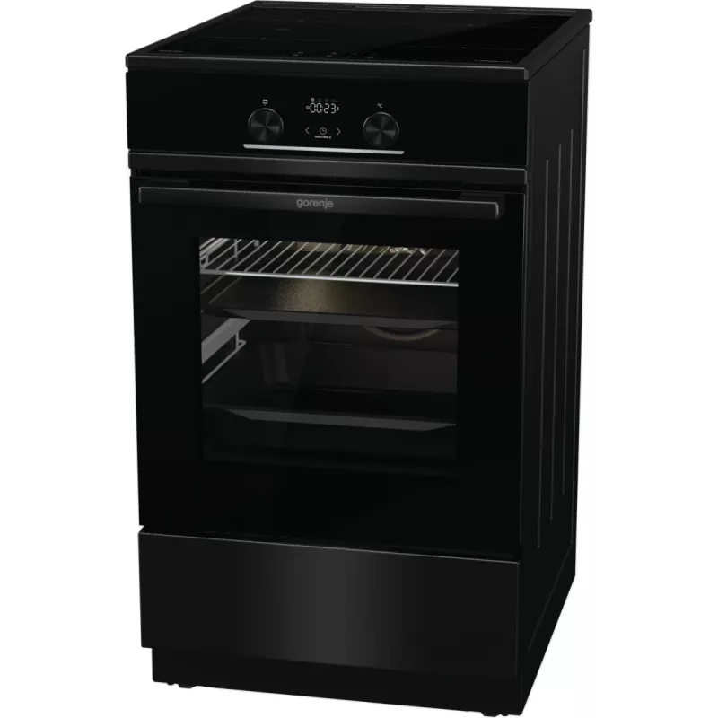 Gorenje GEIT5C60BPG Laisvai pastatoma viryklė Elektrinė Keraminė kaitlentė Juoda