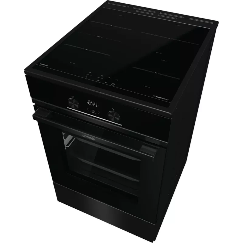 Gorenje GEIT5C60BPG Laisvai pastatoma viryklė Elektrinė Keraminė kaitlentė Juoda