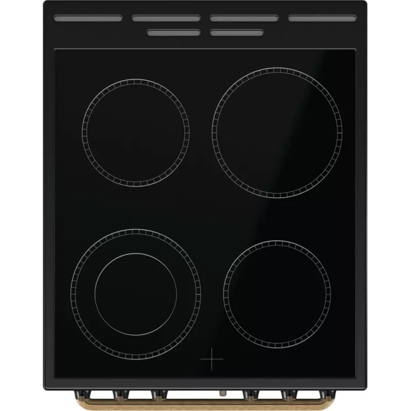 Gorenje GECS5B70CLB Laisvai pastatoma elektrinė viryklė su keramine kaitlente, juoda
