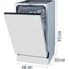 Gorenje GV 520 E 10 EB visiškai įmontuojama siaura indaplovė, 11 komplektų