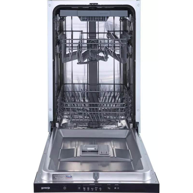 Gorenje GV 520 E 10 EB visiškai įmontuojama siaura indaplovė, 11 komplektų