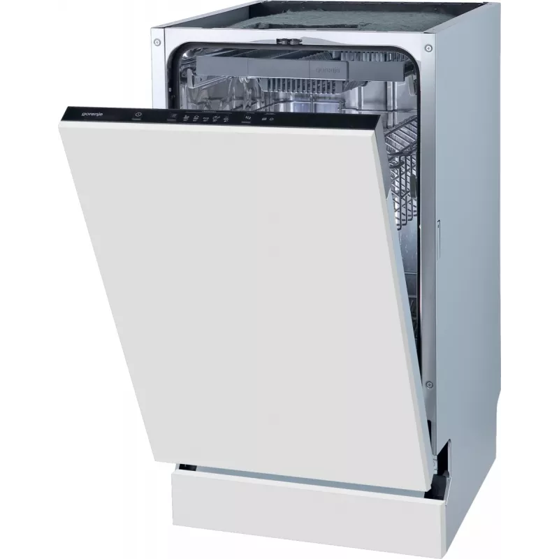 Gorenje GV 520 E 10 EB visiškai įmontuojama siaura indaplovė, 11 komplektų