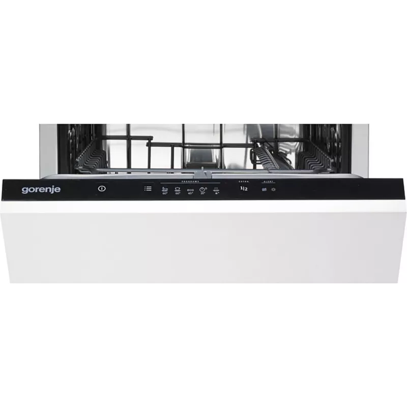 Gorenje GV 520 E 10 EB visiškai įmontuojama siaura indaplovė, 11 komplektų