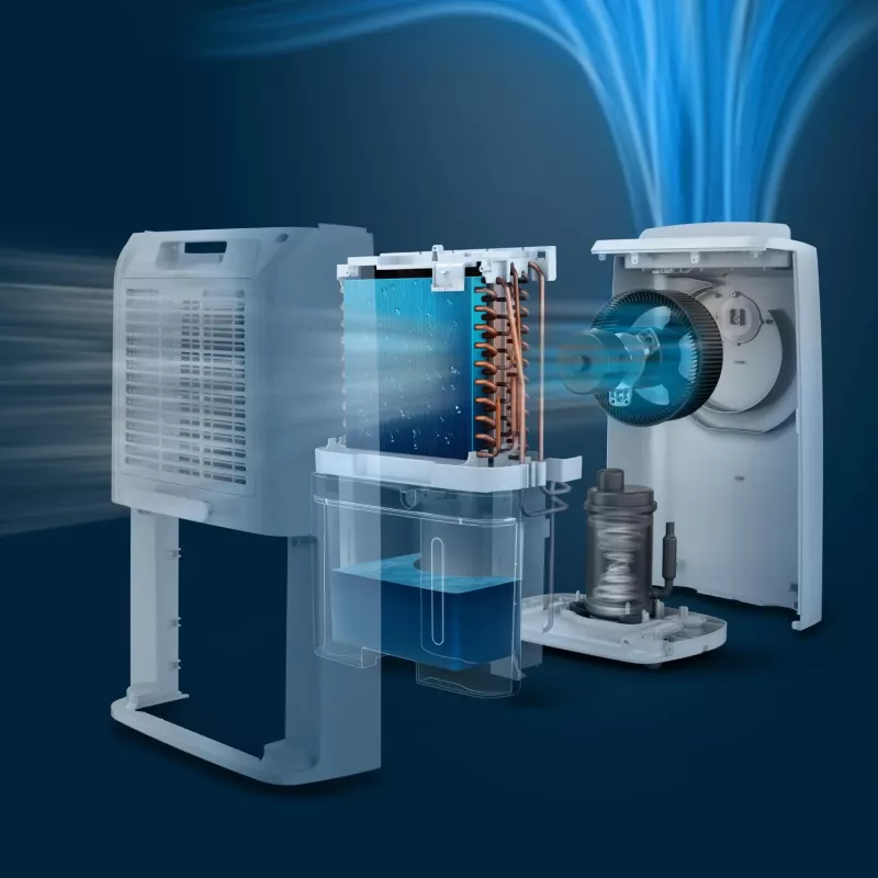 Philips 3000 serijos DE3306/11 drėkintuvas 4 l 51 dB Balta, Šviesiai pilka
