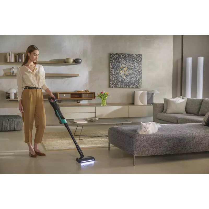 Hoover HF210P 011 2-in-1 lazdelinis dulkių siurblys, be maišelio, 165 W, turkio spalvos