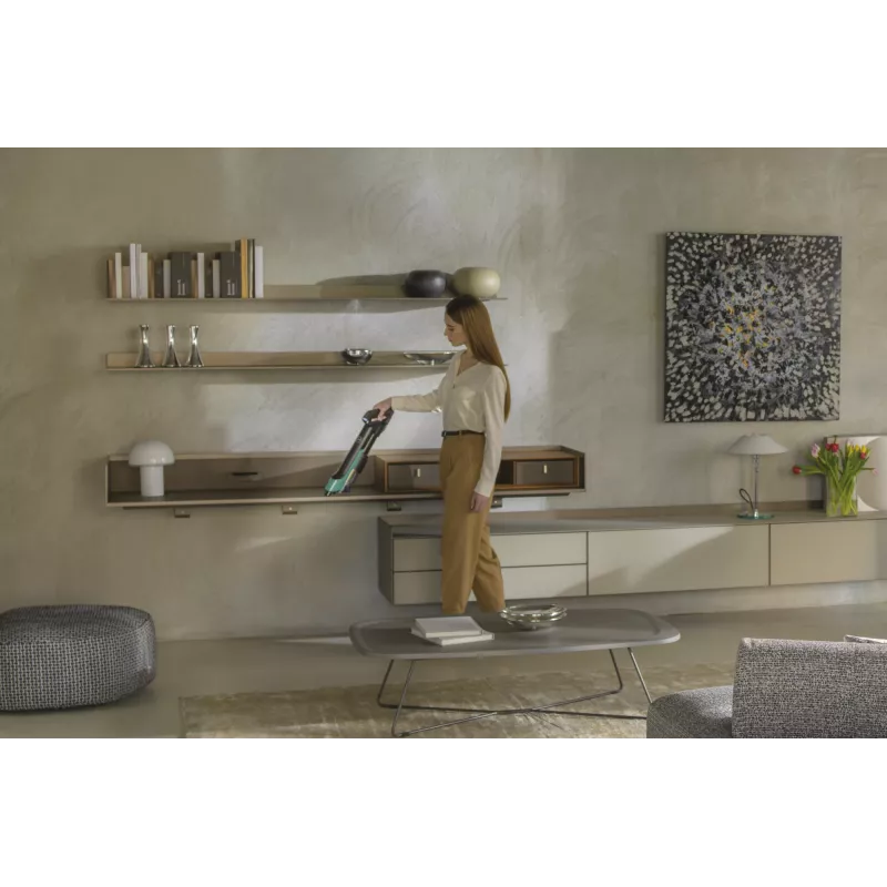 Hoover HF210P 011 2-in-1 lazdelinis dulkių siurblys, be maišelio, 165 W, turkio spalvos