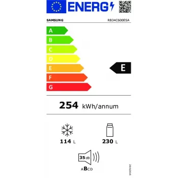 Samsung RB34C600ESA laisvai pastatomas šaldytuvas su šaldikliu, nerūdijančio plieno, 344 l