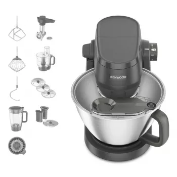 Virtuvinis kombainas Kenwood KHC30.070GY — 1000 W, 4,3 l nerūdijančio plieno dubuo, sukamoji reguliavimo rankenėlė, pilka