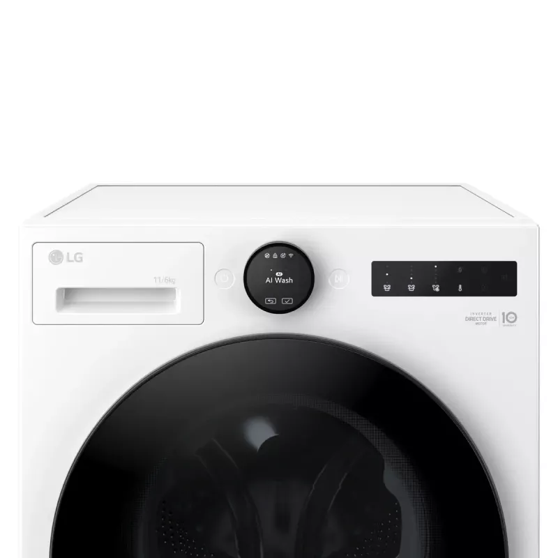 LG F4X7011TWS Priekinio pakrovimo skalbyklė 11 kg 1400 aps./min. Balta