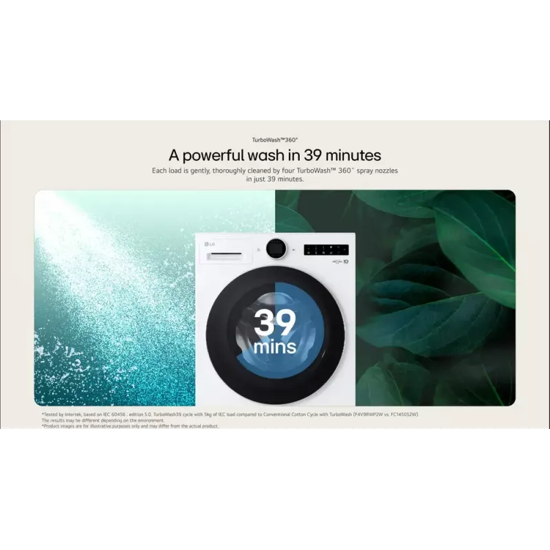 LG F4X7011TWS Priekinio pakrovimo skalbyklė 11 kg 1400 aps./min. Balta