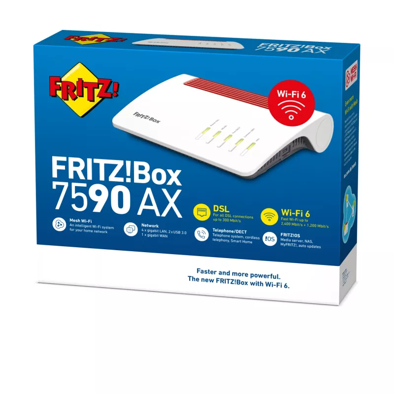 Stalinis maršrutizatorius FRITZ!Box 7590 AX Dual-band Wi-Fi 6