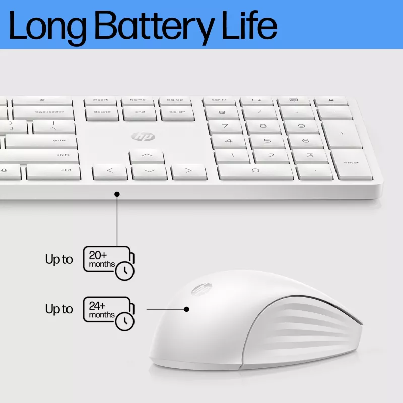HP 655 belaidė klaviatūra ir pelė rinkinys, viso dydžio mechaninė, QWERTY