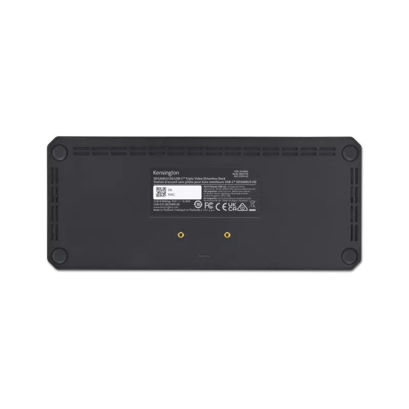 Kensington SD4843P EQ USB-C 10Gbps belaidė trijų monitorų stotelė