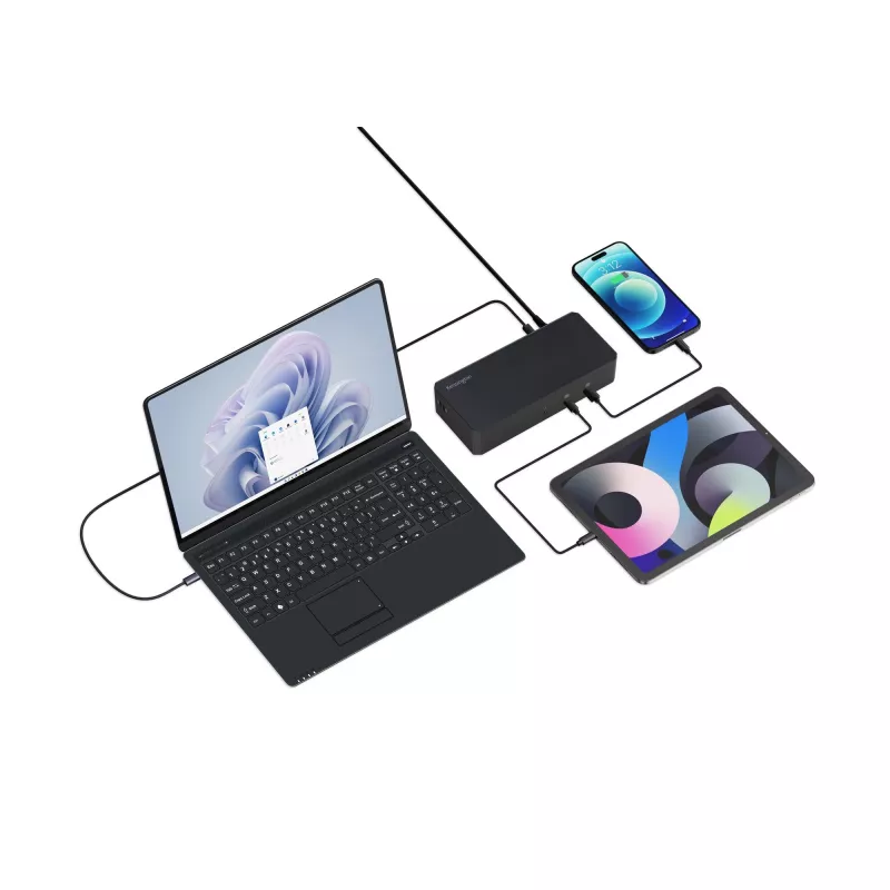 Kensington SD4843P EQ USB-C 10Gbps belaidė trijų monitorų stotelė