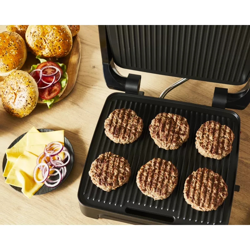 Kontaktinė grilio keptuvė Tefal Inicio Adjust GC272D10 su nelimpančiomis plokštėmis ir reguliuojama temperatūra