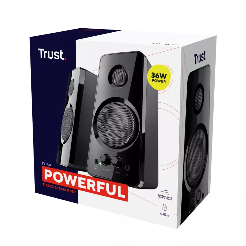 Trust Tytan Black laidiniai garsiakalbiai 18 W