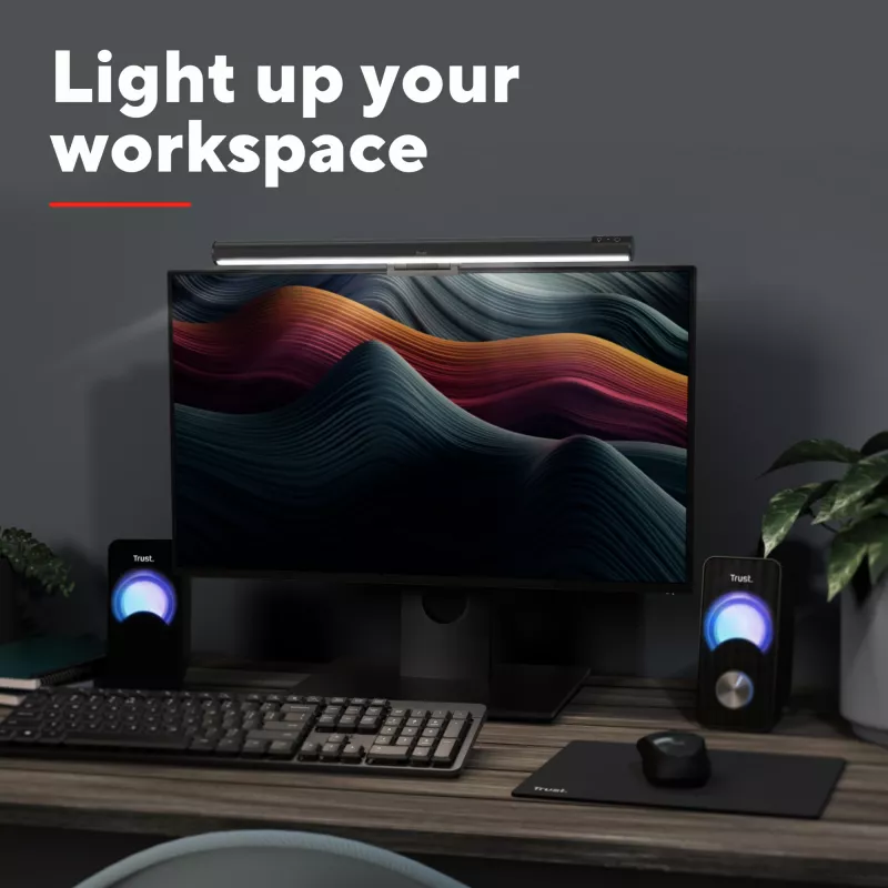 Trust Shyne juoda LED lempa monitoriui