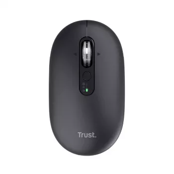 Pelė TRUST Seron Slim Multi – ambidekstrinė biuro pelė, optinė 3200 DPI, RF belaidė + Bluetooth, 7 mygtukų, juoda