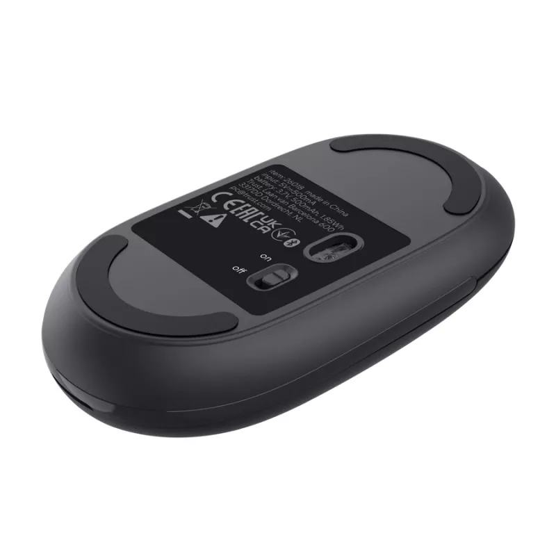 Pelė TRUST Seron Slim Multi – ambidekstrinė biuro pelė, optinė 3200 DPI, RF belaidė + Bluetooth, 7 mygtukų, juoda