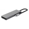 USB Type-C daugiafunkcis adapteris TRUST 26062 — HDMI + USB 3.2 Gen 1 Type-A & Type-C, pilkas, 5 prievadai