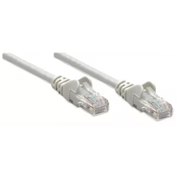Intellinet tinklo jungiamasis kabelis, Cat5e, 10 m, pilka, CCA, U/UTP, PVC, RJ45, paauksuoti kontaktai, su apsauga nuo užkabinimo, su formuotais antgaliais, visą gyvenimą trunkanti garantija