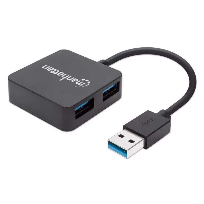 Manhattan USB-A 4 prievadų šakotuvas, 4x USB-A, 5 Gbps (USB 3.2 Gen1 / USB 3.0), maitinamas per USB