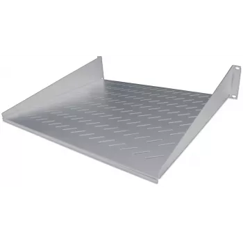 Intellinet 19 colių konsolinė lentyna, 2U, 2 taškų priekinis montavimas, 250 mm gylis, maks. 25 kg, pilka, trejų metų garantija
