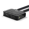 Lindy 2 prievadų HDMI 4K30, USB 2.0 ir garso kabelių KVM jungiklis, 1920 x 1080 pikseliai, juodas