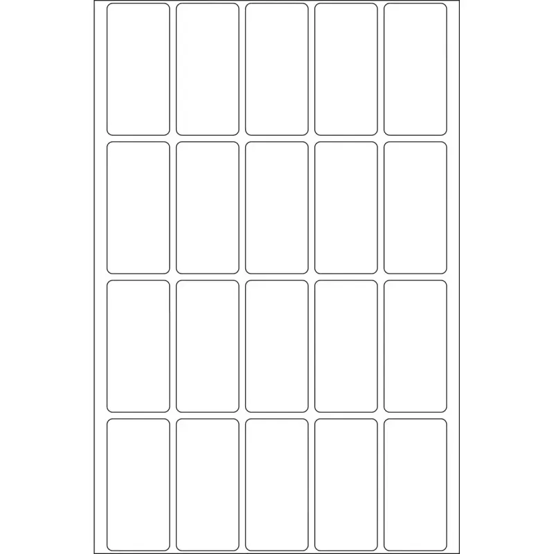 Daugiafunkcinės etiketės HERMA 10609 19x40 mm balta Movables nuimamos popierinės 640 vnt.