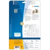 QR kodų lipdukai HERMA 9642 A4 40x40 mm kvadratiniai balti popieriniai