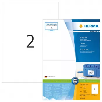 Lipni etiketė spausdintuvui HERMA Labels Premium A4 210x148 mm