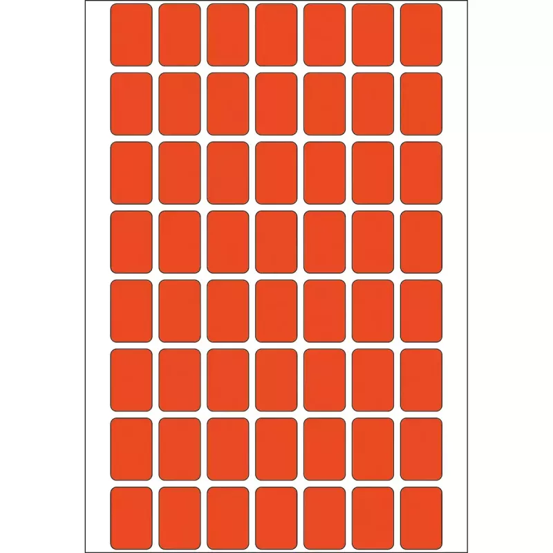 Įvairios paskirties etiketės HERMA 12x18 mm raudonos popierinės matinės rankiniam užrašymui