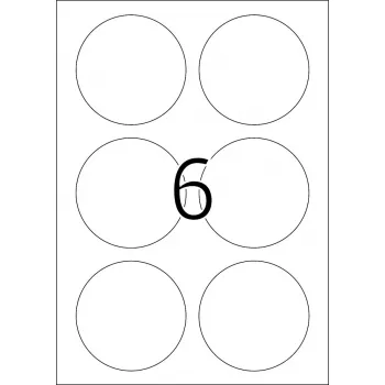 Nuimamos etiketės HERMA A4 Ø 85 mm apvalios baltos 150 vnt.