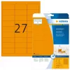 Lipdukai HERMA Neon A4 63,5x29,6 mm švytinčiai oranžiniai 540 vnt.