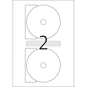 Lipnūs etikečių lapai HERMA CD Maxi A4 Ø 116 mm