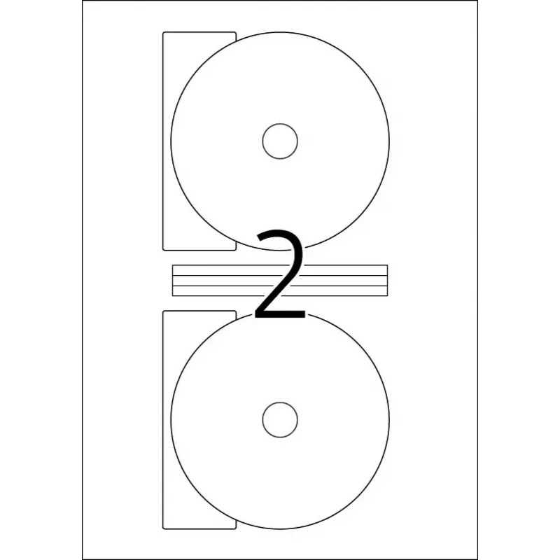 Lipnūs etikečių lapai HERMA CD Maxi A4 Ø 116 mm
