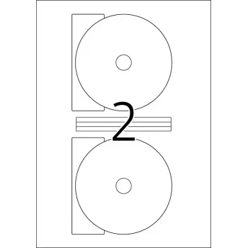 Lipnūs etikečių lapai CD HERMA Maxi A4 Ø 116 mm